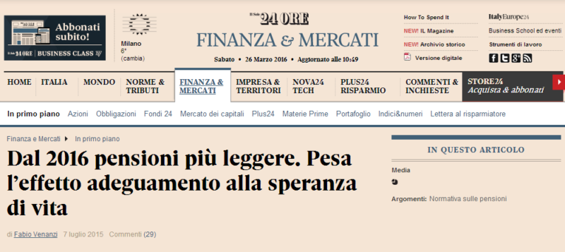 dal-2016-pensioni-piu-leggere-pesa-leffetto-adeguamento-alla-speranza-di-vita-il-sole-24-ore